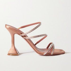 AMINA MUADDI Naima embellished satin sandals